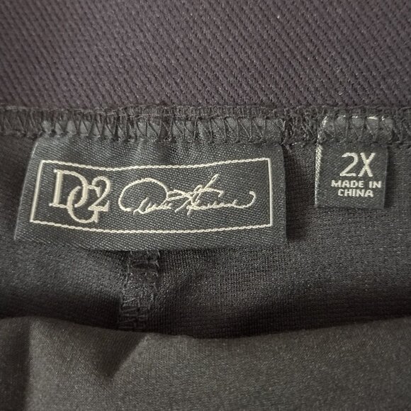 DG2 by Diane Gilman: Ponte Knit Pull-On High Rise Flare Pant, Size 2X, Black - Picture 6 of 8